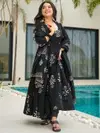 Black Colour Rayon Printed Kurti With Pant Dupatta Wholesalers In Delhi Aaradhna 2049